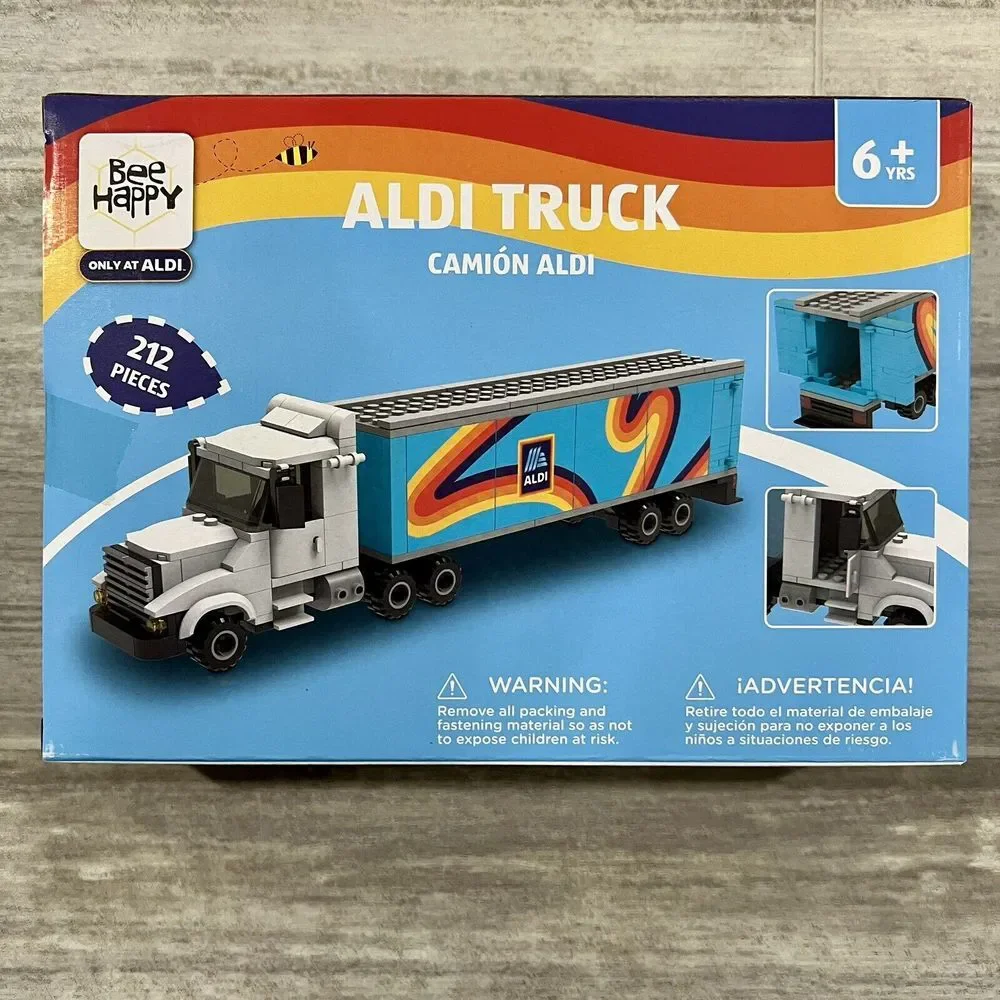 Bee Happy Aldi Truck and Aldi Store Brick Building Sets Lot‎
